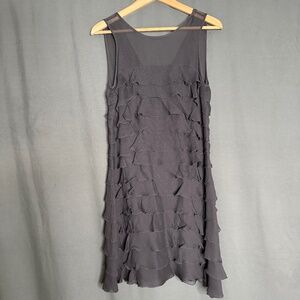 Marc by Marc Jacobs black ruffle cocktail dress size 4